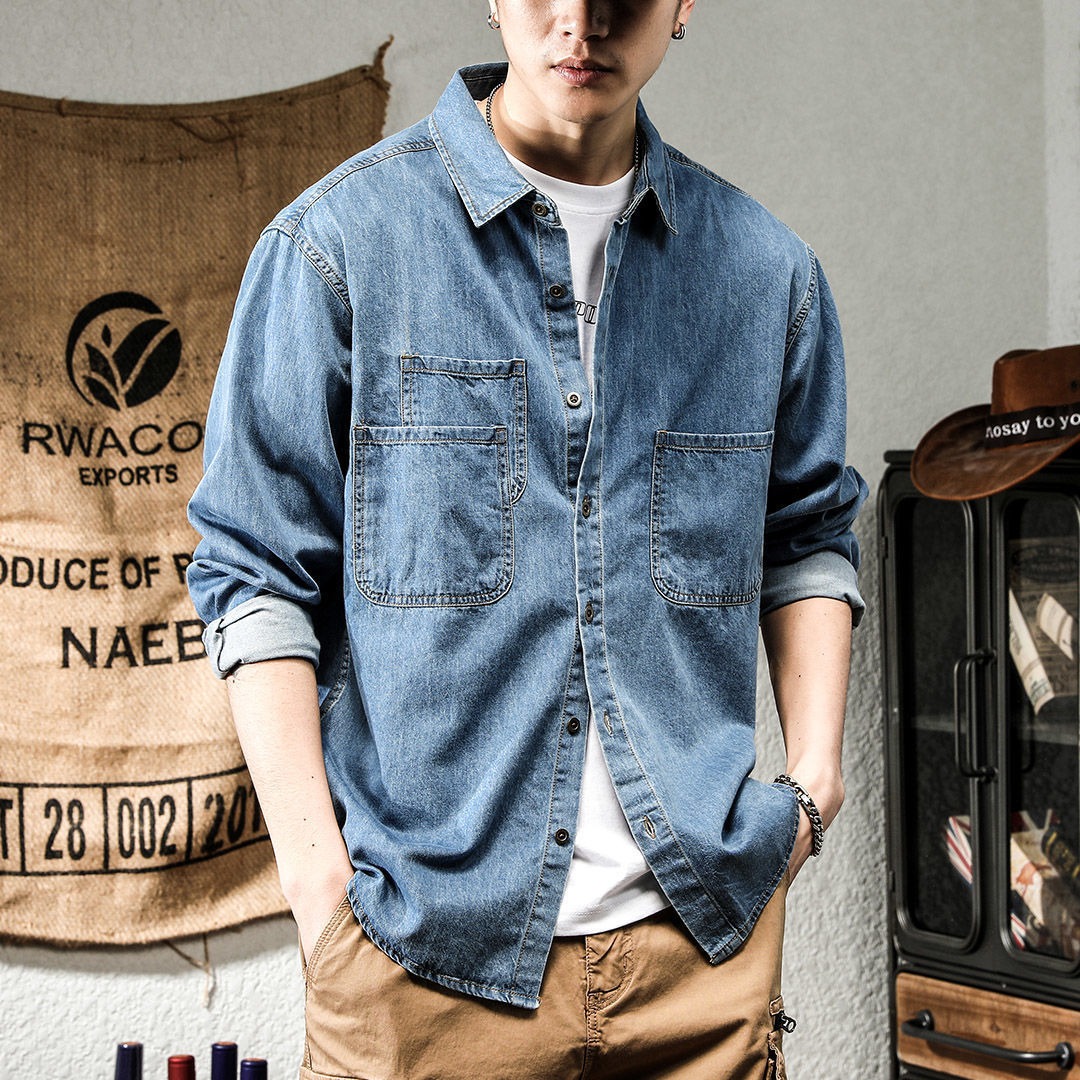 Winter Clothing Gear - Bahar Ruffian Yakışıklı Denim İşlemeli Uzun