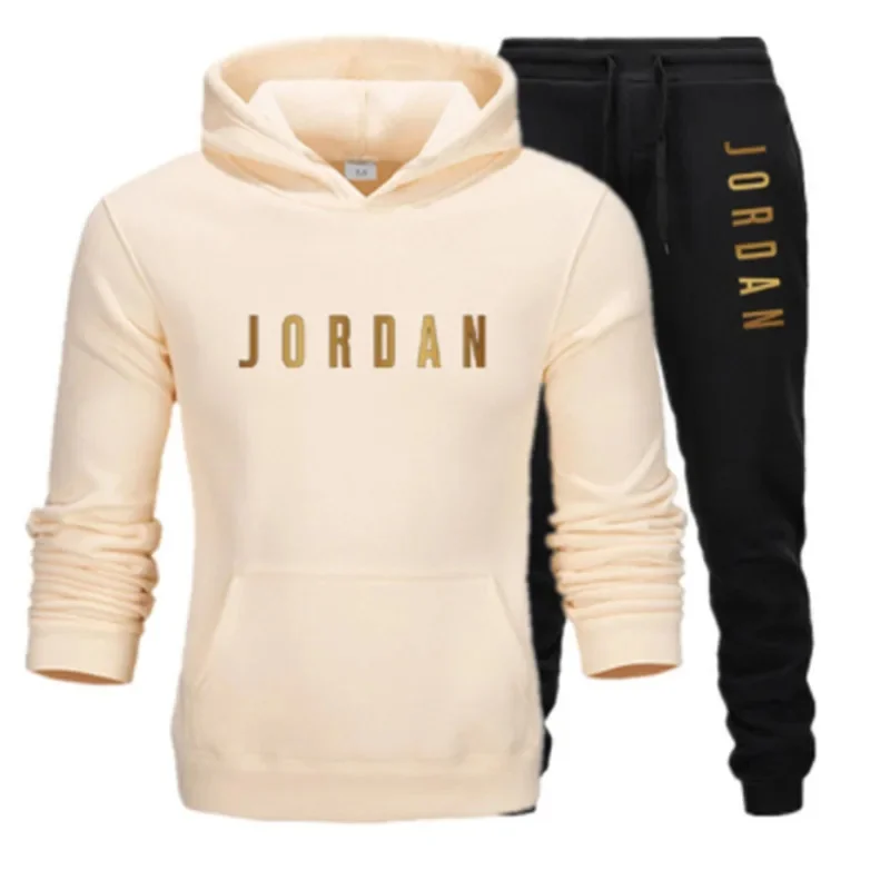 Winter Clothing Gear - Erkek baskılı spor takım elbise, kapüşonlu