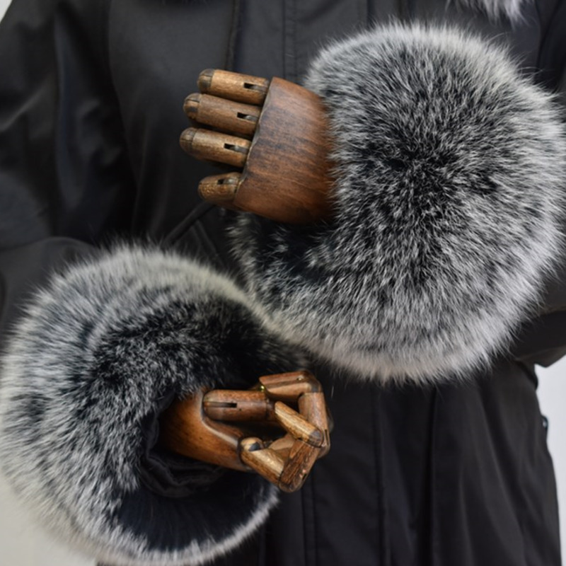 Winter Clothing Deals - Kadınlar için tilki kürk manşetleri tüm