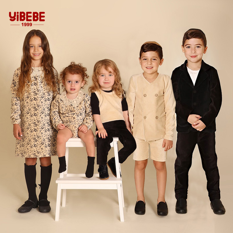 Winter Clothing Kids - AA-Aile Giyimleri Fitilli Kadife Zarif Takım