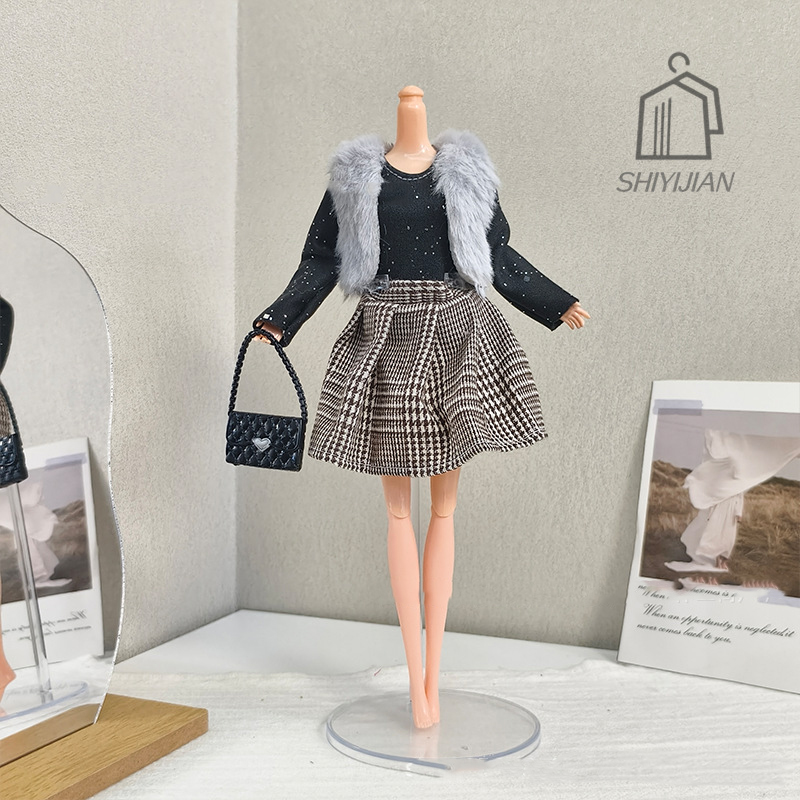 Winter Clothing Dress Up - 1/6 bebek el yapımı elbise giyim