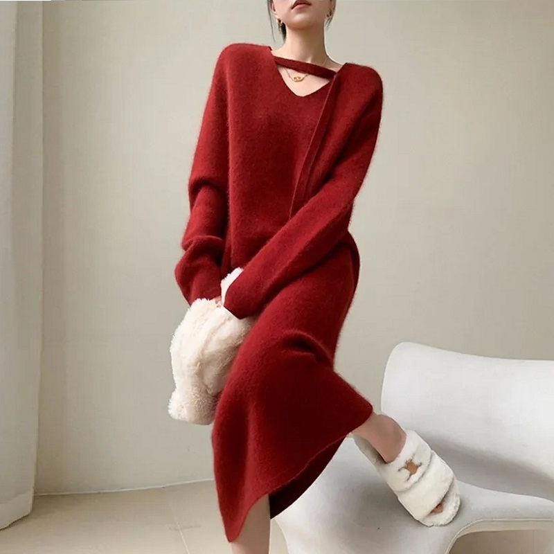Winter Clothing Dress Up - Kadınlar için süveter elbise 2025 yeni