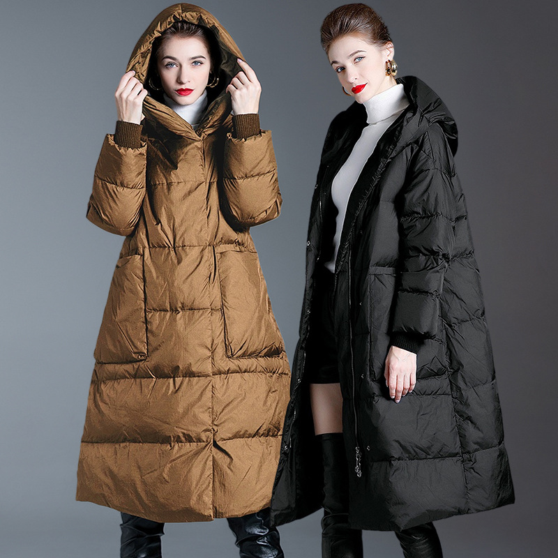 Puffer Jacket Women Down - Lüks Yüksek Kaliteli Kapitone Kaz Tüyü