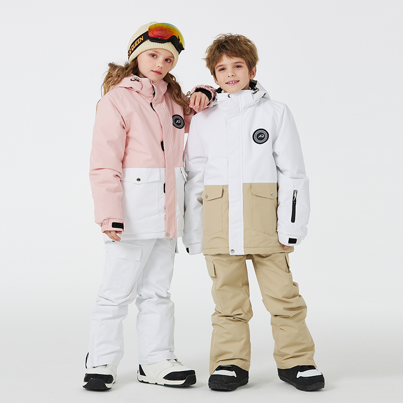 Winter Clothing Kids - Çocuk kar takım elbise giymek, Snowboard