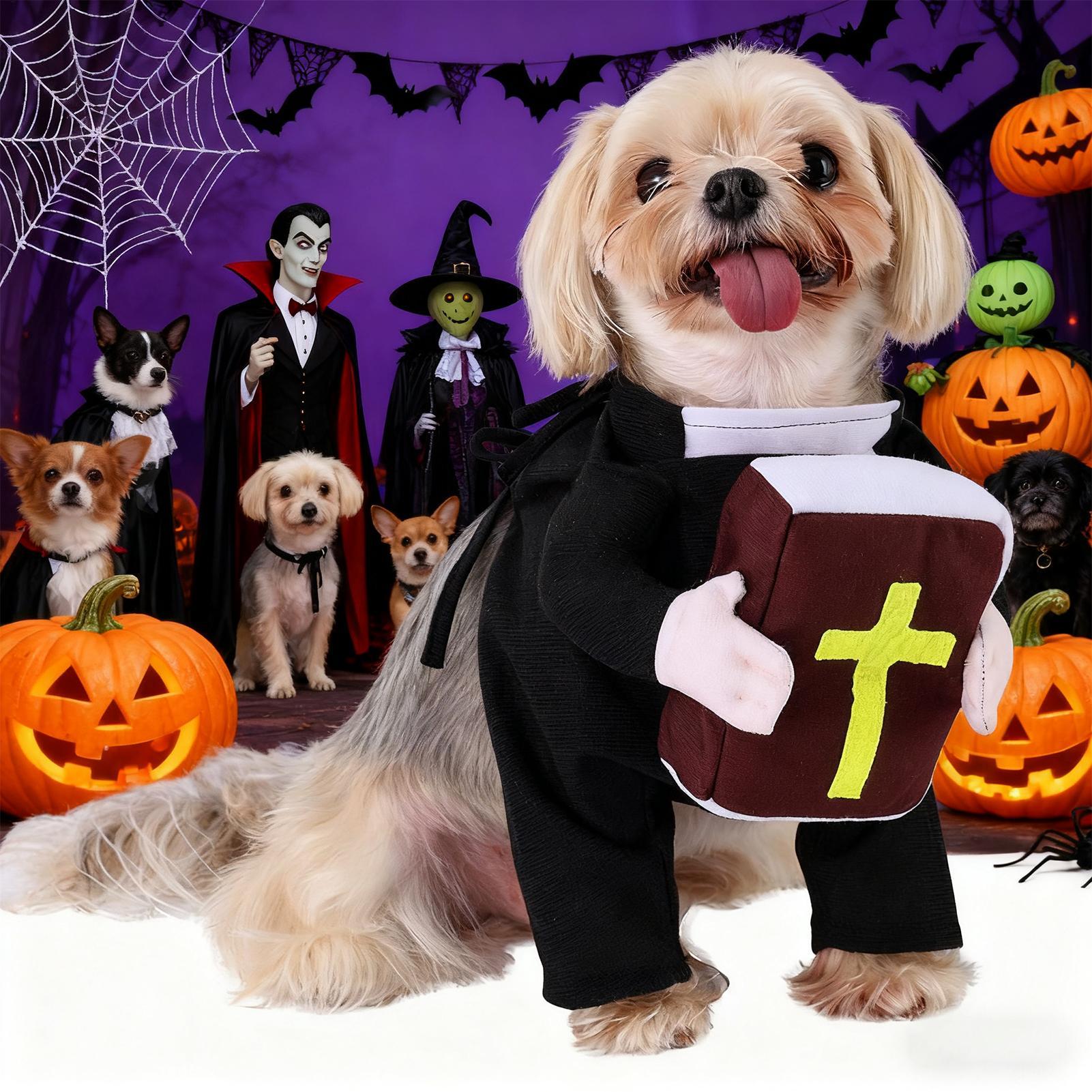 Winter Clothing Dress Up - Köpek Cosplay Kostüm Komik Köpek Rahip