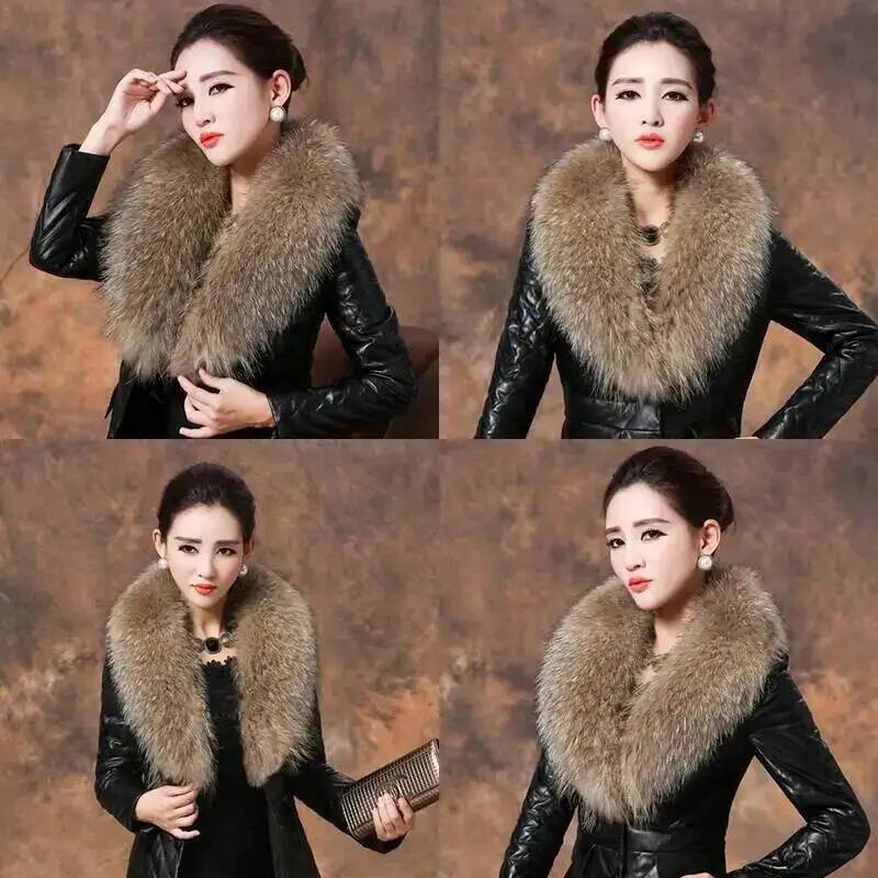 Doğal rakun kürk yaka gerçek k - Winter Clothing Gear incelemesi ve fiyatı