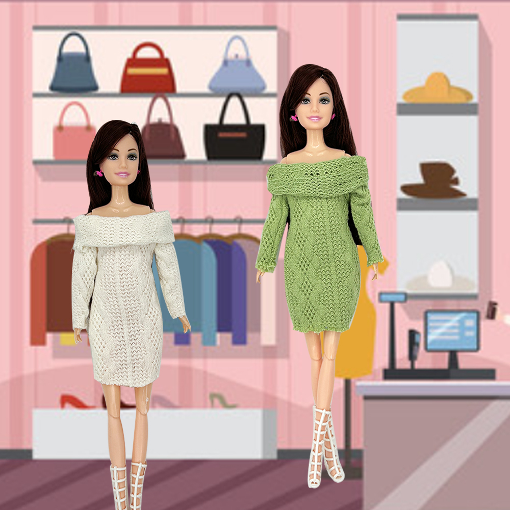 4 adet moda kazak elbiseler 1/ - Winter Clothing Dress Up incelemesi ve fiyatı