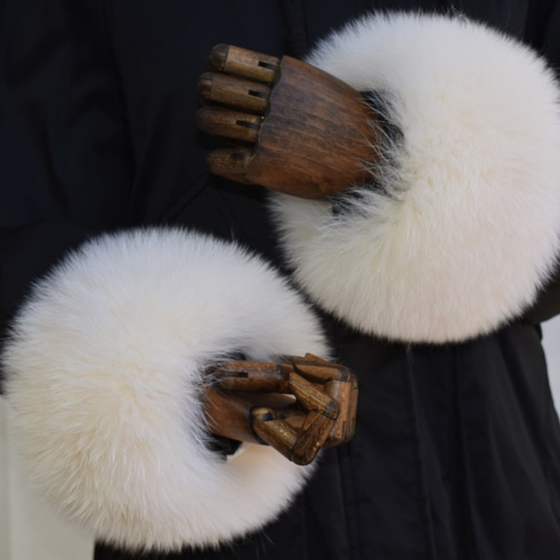 Kadınlar için tilki kürk manşe - Winter Clothing Deals incelemesi ve fiyatı