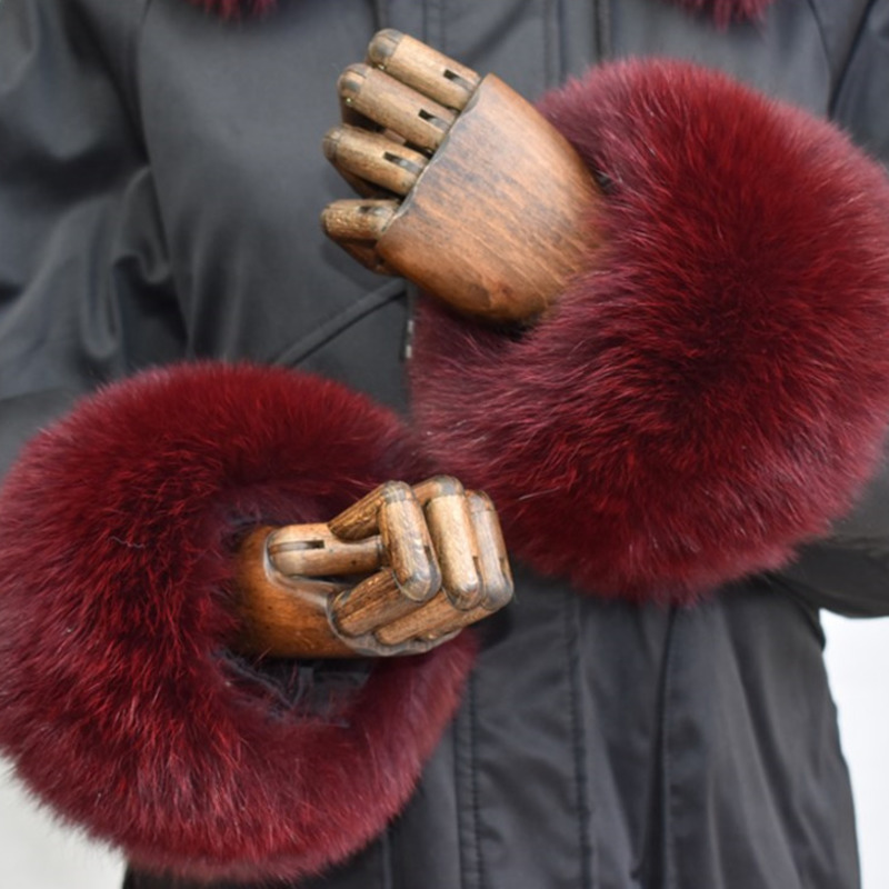 Kadınlar için tilki kürk manşe - Winter Clothing Deals incelemesi ve fiyatı